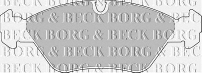 BORG & BECK bbp1412 -  Комплект тормозных колодок, дисковый тормоз